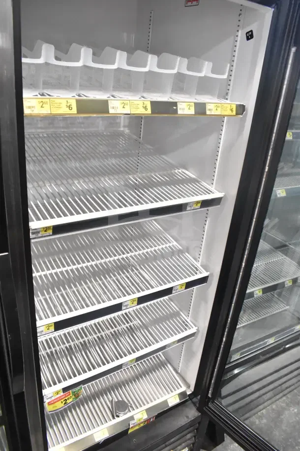 2018 True GDM-49-HC cooler merchandiser with 2 glass doors, tested and working, 115 volts, 1 phase, excellent condition.