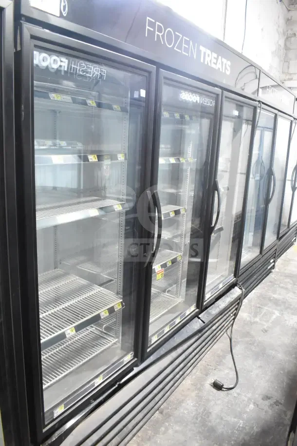 2018 True GDM-72F-HC Commercial 3 Door Reach In Freezer Merchandiser, tested and working, glass doors, 115/208-230V.