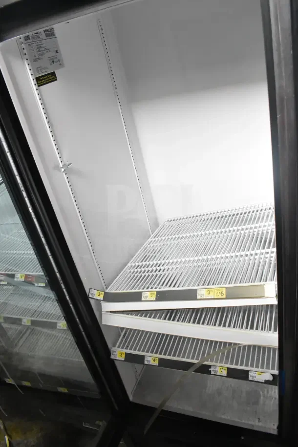 2018 True GDM-72-HC Commercial 3 Door Cooler Merchandiser, tested working, 115 volts, 1 phase, clean interior, adjustable shelves.