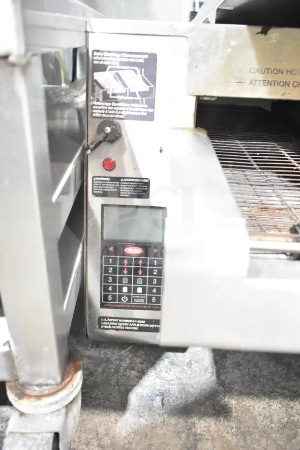 Hatco ITQ-1750-2C commercial dual conveyor toaster with digital controls and 2 1/4" opening, 208V, 1 Phase.