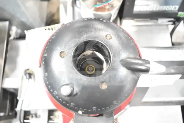 Wega commercial countertop espresso bean grinder base, 115 volts, 1 phase, in used condition, with visible wear.