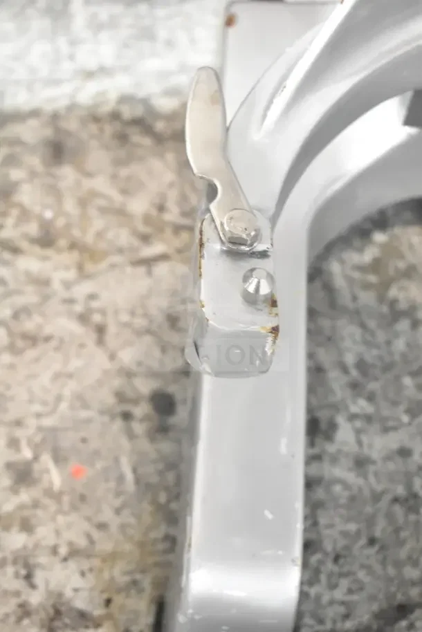 M20A Commercial 20L Planetary Dough Mixer, close-up of lock mechanism and surface wear, 110V, 1 Phase.
