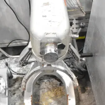 Berkel PM-2B 20 Quart Planetary Dough Mixer, commercial countertop model with bowl guard, visible wear, 110V, 1 Phase.