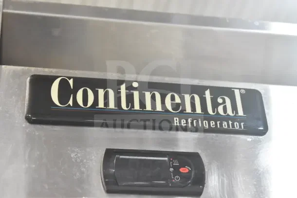 2019 Continental 1RNGD commercial cooler, single door, 115 volts, digital display, branded "Continental Refrigerator."