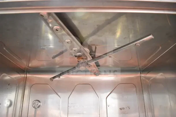 Fagor DJ AD-64 CW commercial undercounter dishwasher interior view, stainless steel, 230V, 1 phase, clean condition.
