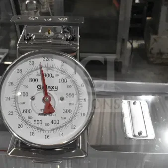 BRAND NEW Galaxy 177GPCM2 2 lb. mechanical portion control scale with scratch and dent. Clear dial, sturdy metal frame.