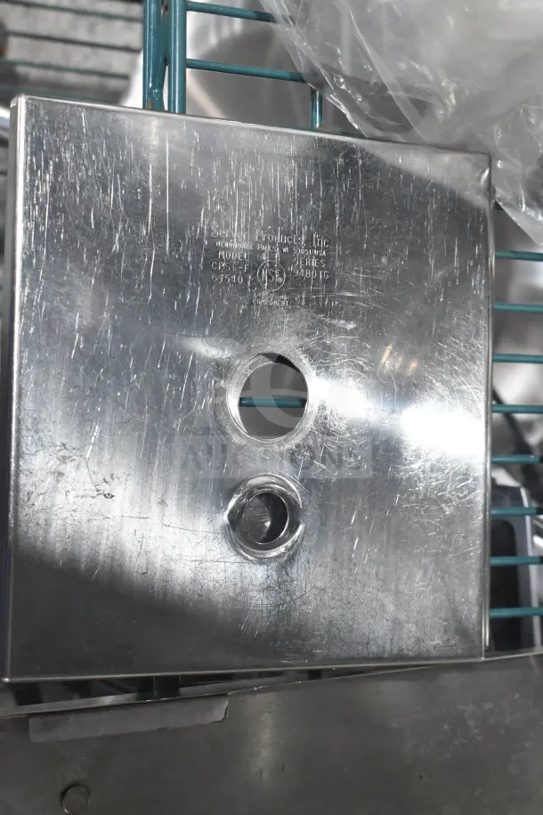 Metallic Server Products CPSS-F lid with visible engraving, showing signs of wear. Part of a 13-item mixed lot.
