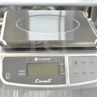 BRAND NEW San Jamar Escali SCDGM66 66 lb. digital kitchen scale with tare function, multiple units, "scratch and dent" condition.