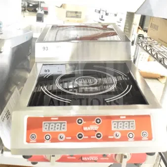 Brand new Avantco 177IC35SU double countertop step-up induction range, scratch and dent, 208-240 volts, 1 phase.