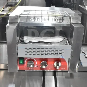 Brand new Avantco 184T3300B conveyor toaster, 10" wide, 3" opening, red controls, 800 slices/hour, 208V, 1 phase.