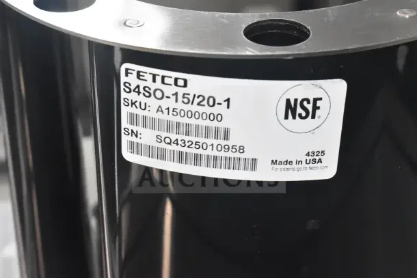 BRAND NEW Fetco A150 Satellite Coffee Server Stand, black and stainless, with visible label: S4SO-15/20-1, Made in USA.