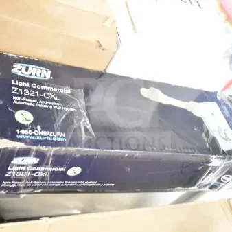 Zurn Elkay Z1321-CXL-10 Ecolotrol 10" Wall Hydrant, new, in scratched box, non-freeze, anti-siphon features visible.