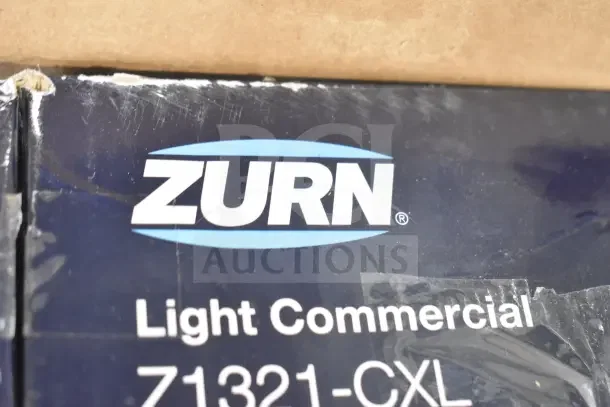 Brand new Zurn Elkay Z1321-CXL-10 wall hydrant box, light commercial, minor scratches and dents visible.