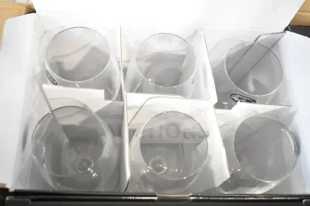 Box of 24 Luigi Bormioli Palace 11 oz. white wine glasses from BauscherHepp. New with minor scratches.