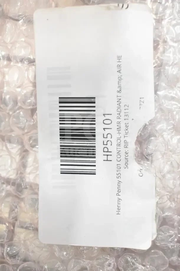 Henny Penny 55101 control unit with barcode on bubble wrap packaging.