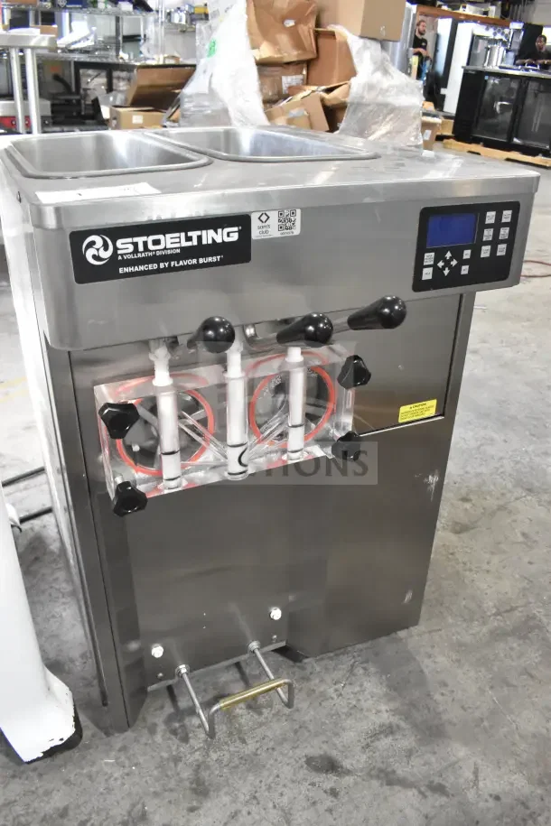 2024 Stoelting F131-38I2 commercial soft serve machine, 2 flavors with twist, stainless steel, 208-240V, 1 phase.
