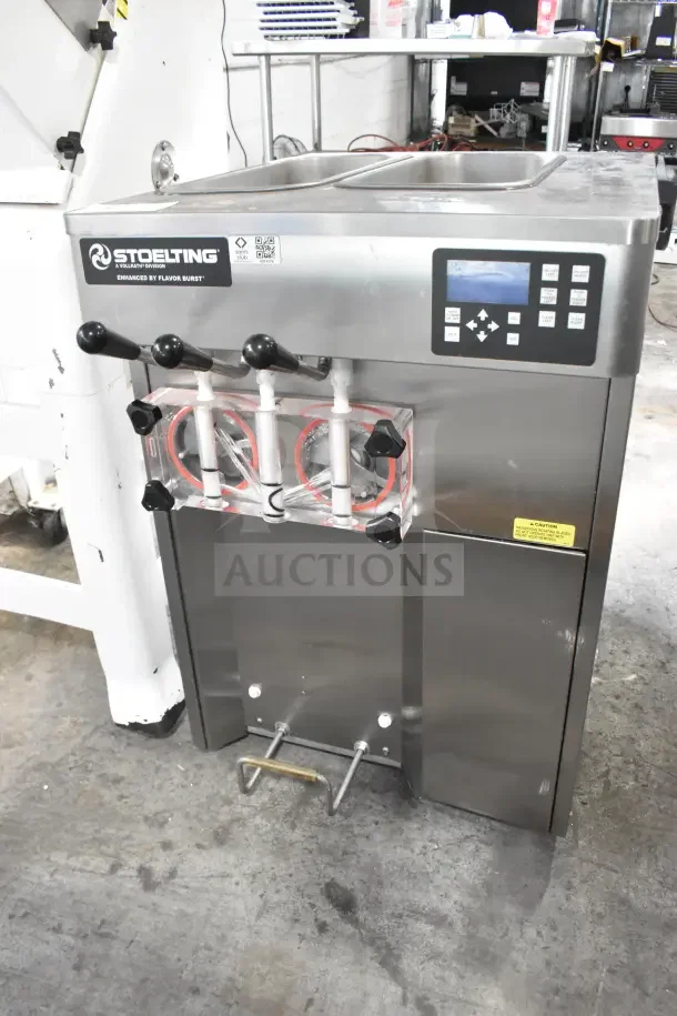 2024 Stoelting F131-38I2 soft serve ice cream machine, 2 flavors with twist, stainless steel, digital controls, great condition.