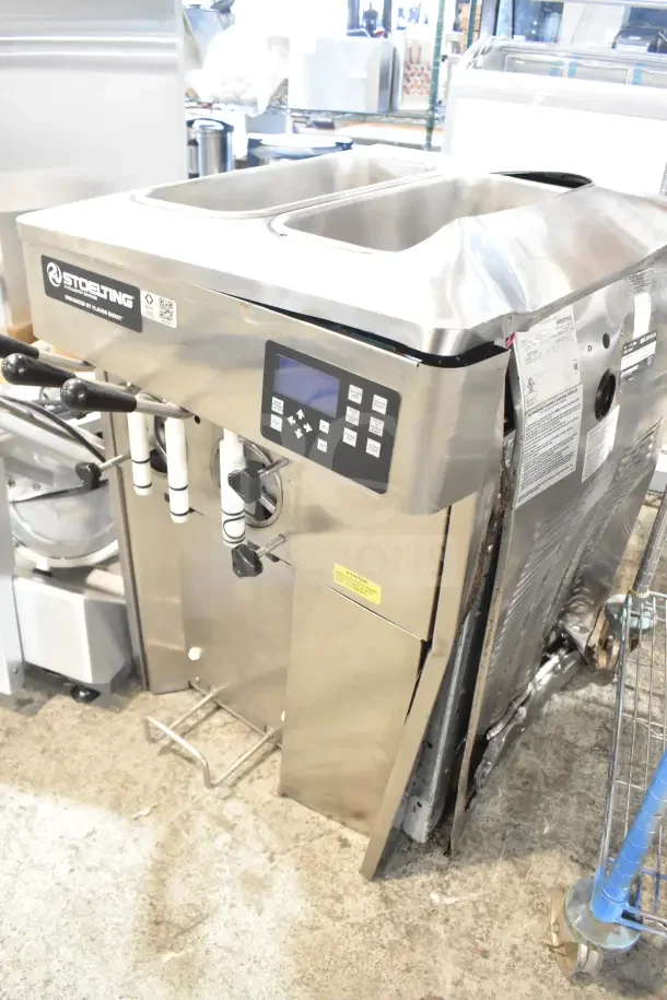 2024 Stoelting F131-38I2 commercial countertop soft serve machine, 2-flavor with twist, stainless steel, digital controls, 208-240V.