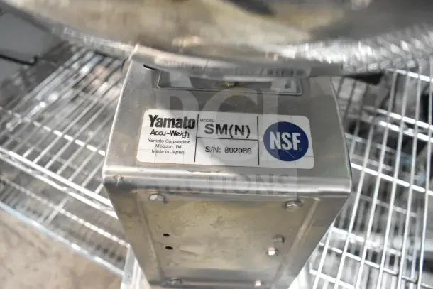 Yamato Accu-Weigh SM(N) Universal Dial Scale, NSF certified, S/N 802066, made in Japan, shows mild wear.