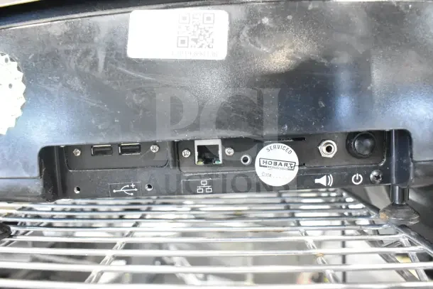 2017 Hobart HTi-7LH26 commercial scale, tested and working, with visible service sticker and connection ports.