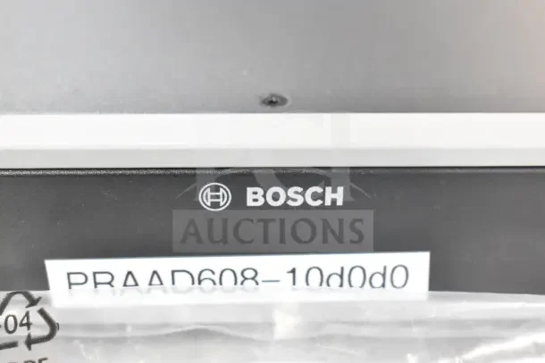 Bosch PRA-AD608 8 Channel Amplifier, black, model label visible, excellent condition.