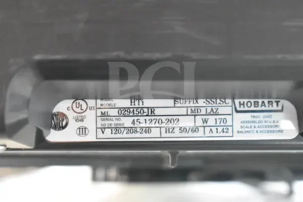 2023 Hobart HTi-SSLSC food scale label, model HTi-SSLSC, 120/208-240V, 1 phase, tested and working, commercial use.