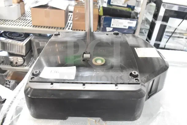 2023 Hobart HTi-SSLSC commercial scale, black, tested and working. Features visible tags and labels, 120/208-240V, 1 phase.