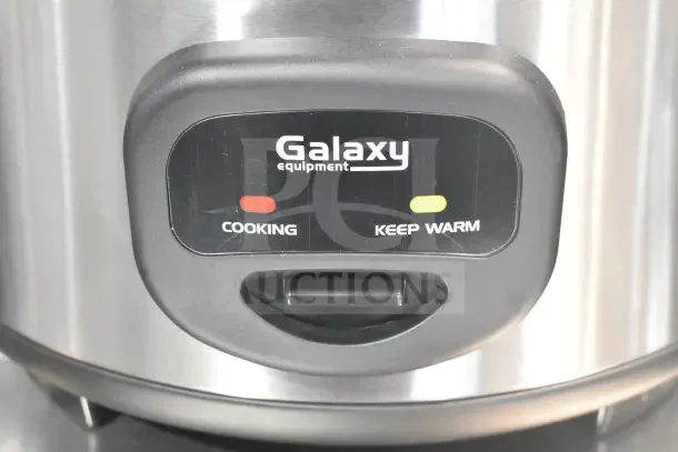 Galaxy 177GRSC60 Rice Cooker/Warmer, 60 cup, new scratch and dent, with cooking and keep warm indicators, 120V.