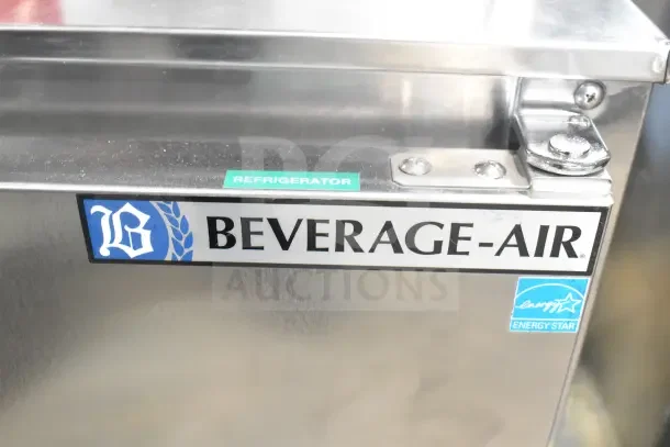 Beverage Air UCR34HC Undercounter Refrigerator, Energy Star label, scratch and dent, stainless steel finish.