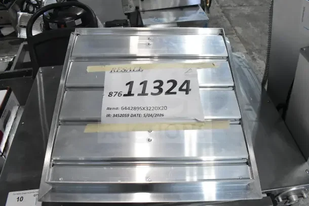 Brand new Canarm 3200 Series 20" x 20" motorized shutter backdraft damper, model SX3220X20, scratch and dent condition.