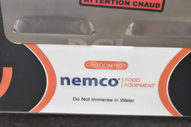 BRAND NEW SCRATCH AND DENT 2026 Nemco 6310-3 Electric Hot Plate, 2 burners, 120V, 1 phase, caution label "Do Not Immerse in Water".
