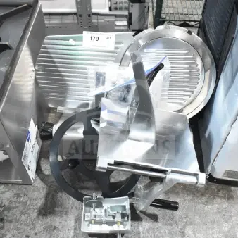 BRAND NEW Avantco 177SL312 12" Meat Slicer, 110-120V, manual gravity feed, minor scratches, CPG model 351CPGSP18N.