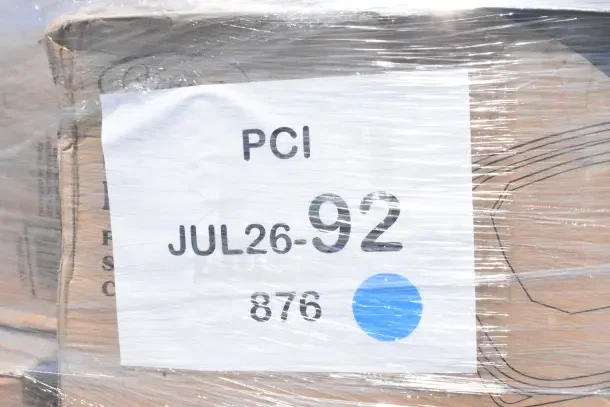 Packaging of 29 brand new scratch and dent items, including shot glasses, wine glasses, lids, hot cups. Labeled "PCI JUL26-92".