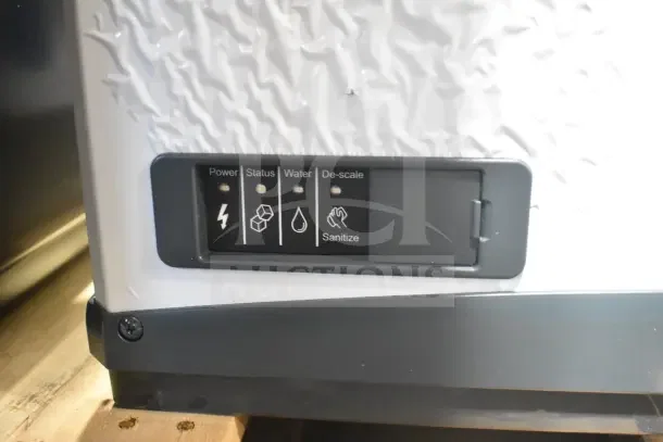 Scotsman FS0522AX-1A Ice Machine panel showing power, status, water, and de-scale indicators. Brand new condition.
