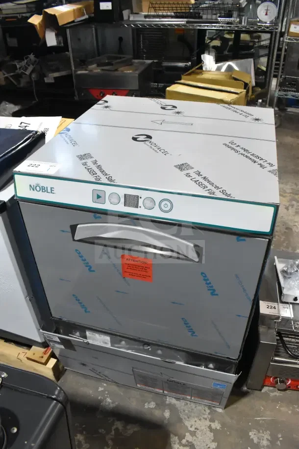 Brand new 2026 Noble 495LTUC24 low-temp undercounter dishwasher, 120 volts, 1 phase; has scratch and dent condition.