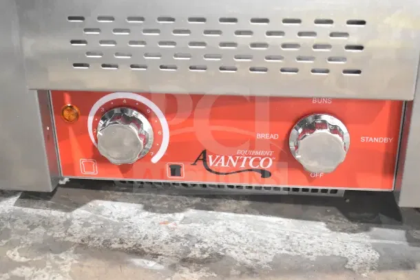 Avantco 184T140 Commercial Conveyor Toaster, brand new, 10" wide, 3" opening, 300 slices/hour. Scratch and dent condition.