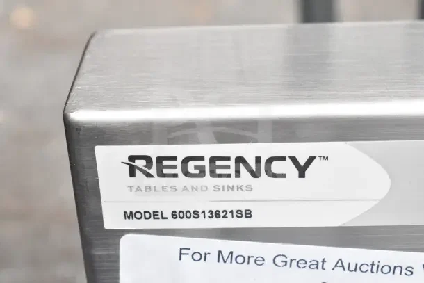 Regency 600S13621SB 36" commercial utility sink, brand new, scratch and dent condition, with 36"x21"x13" sink bowl.