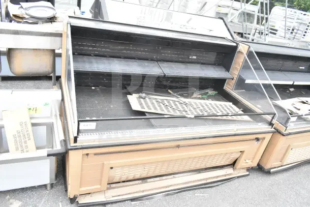 Killion Commercial Grab N Go Merchandiser, floor style, open design, 120/208-240 volts, visible signs of use.
