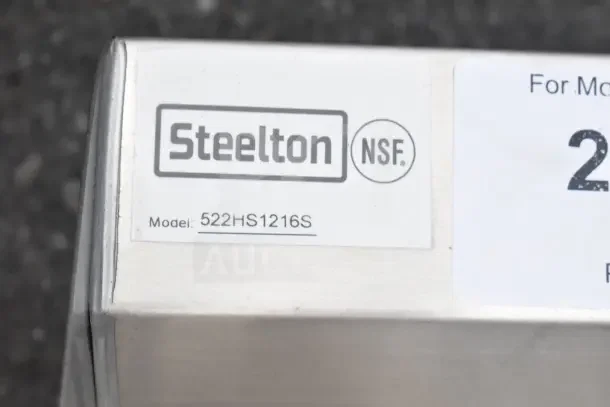 Steelton 522HS1216S wall-mount hand sink, scratch and dent, 12"x16", side splashes, NSF certified.