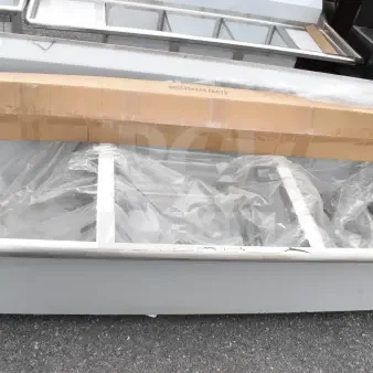 Brand new Regency 600S32424S 72" utility sink; three 24"x24"x14" compartments; slight scratches; commercial use.