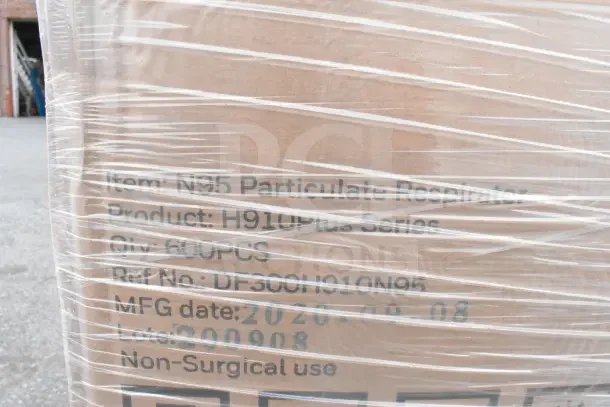 Brand new scratch and dent boxes of N95 Particulate Respirators, H910Plus Series, 600 per box, for non-surgical use.