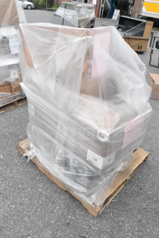 Pallet of 10 new scratch and dent items, wrapped in plastic. Offers 10 times bid value. Condition: Brand new.