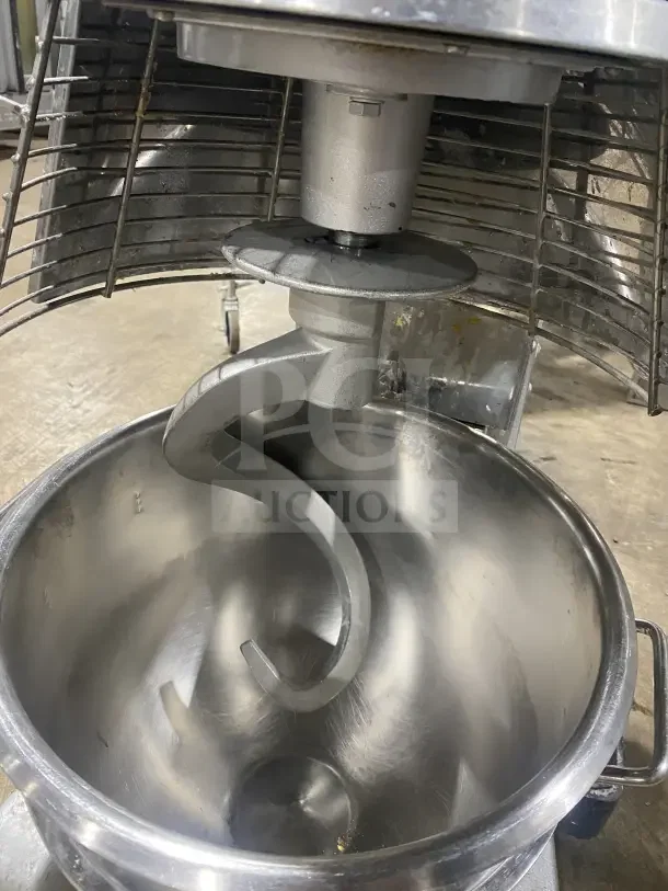 Axis AX-M30 30 Qt. Planetary Mixer with stainless steel bowl and spiral dough hook. Equipped with bowl guard, 110V 1 Phase.
