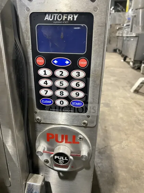 Autofry MTI10X automated ventless countertop fryer, stainless steel, digital controls, pull handle, model MTI10X.
