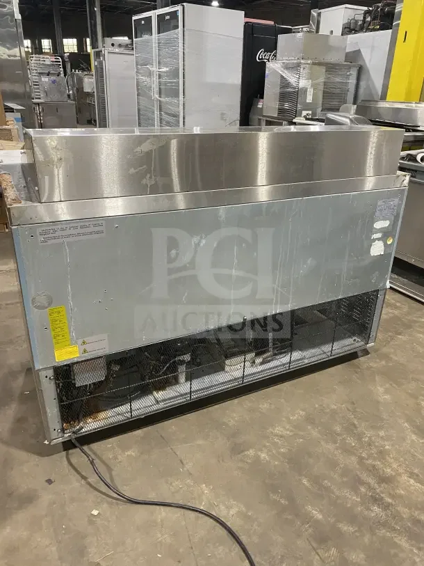 Supera PS61MTHC stainless steel 2-door refrigerated pizza prep table on casters, 115V, commercial use, model PS61MTHC.