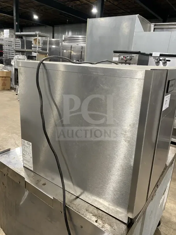 Ice O Matic Elevation Series 22" Commercial Ice Machine, model IM0320HA, stainless steel, air-cooled, 115V, good condition.