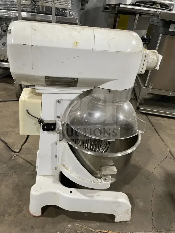 2018 commercial electric 20 qt. planetary mixer, model HL-B20M, with stainless steel bowl, some surface wear.