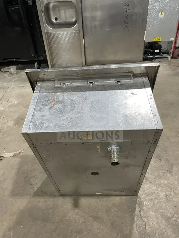 SupremeMetal DICP-1 stainless steel bartender sink system, drop-in cold food well, visible wear, durable, industrial use.