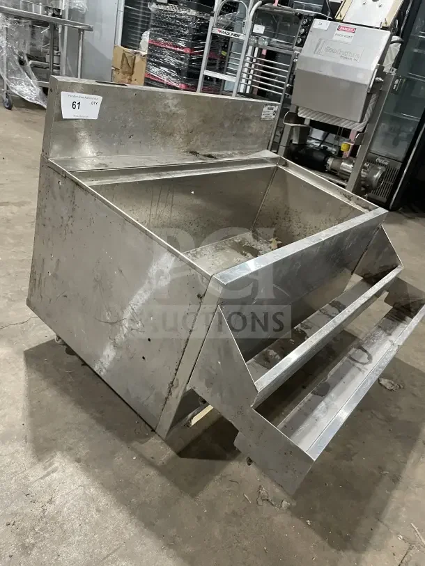 Krowne stainless steel 36" underbar ice bin with cold plate, Model KR21 36 8. Used condition, serial number 03030006008.