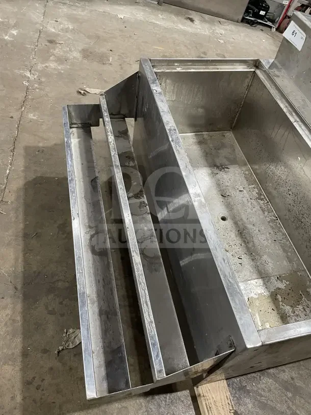 Krowne stainless steel underbar ice bin, Model KR21 36 8, with cold plate. Measures 36", used condition, SN: 03030006008.